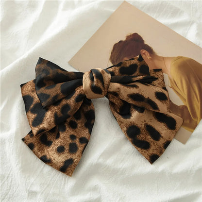 Women'S Classic Style IG Style Bow Knot Leopard Hair Clip