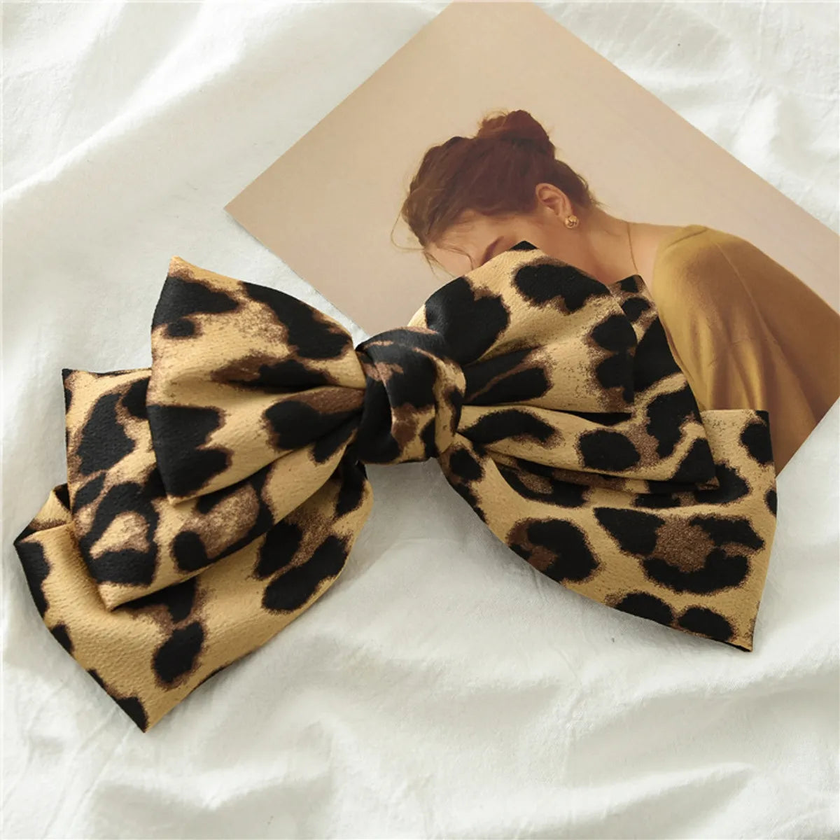 Women'S Classic Style IG Style Bow Knot Leopard Hair Clip