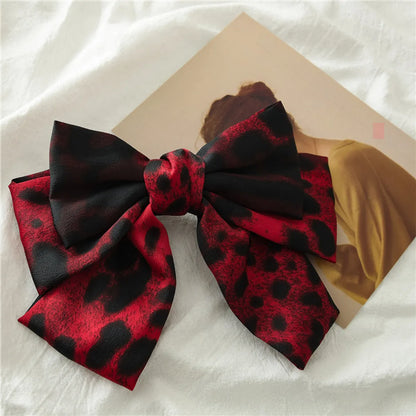 Women'S Classic Style IG Style Bow Knot Leopard Hair Clip