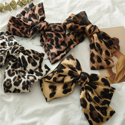 Women'S Classic Style IG Style Bow Knot Leopard Hair Clip