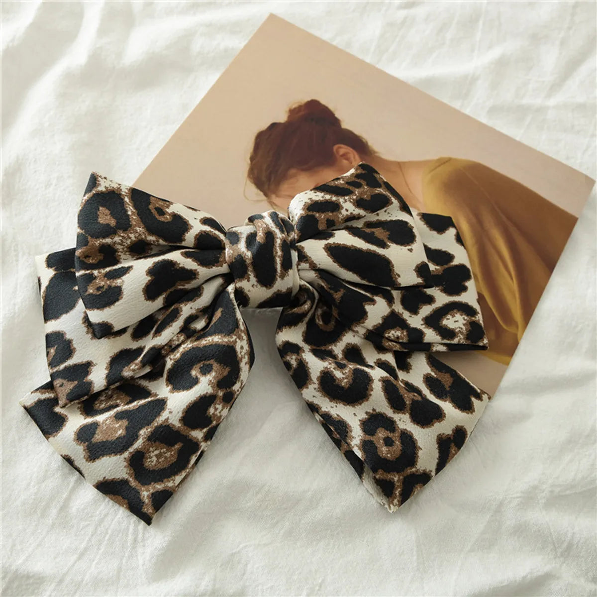 Women'S Classic Style IG Style Bow Knot Leopard Hair Clip