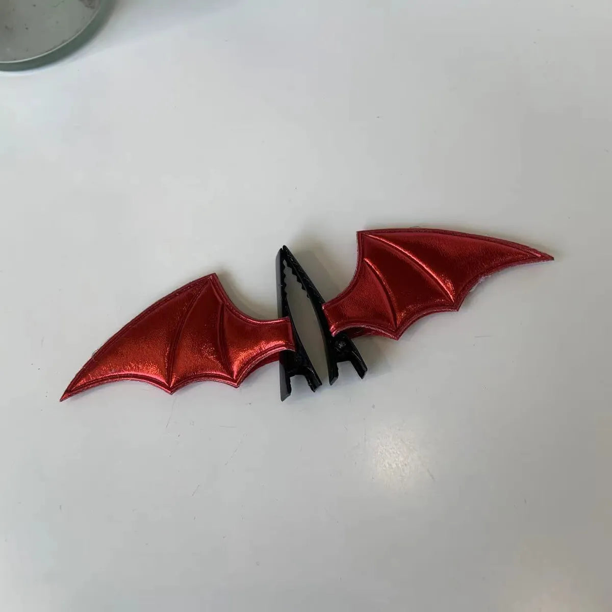 Women'S Cool Style Bat Pu Leather Hair Clip