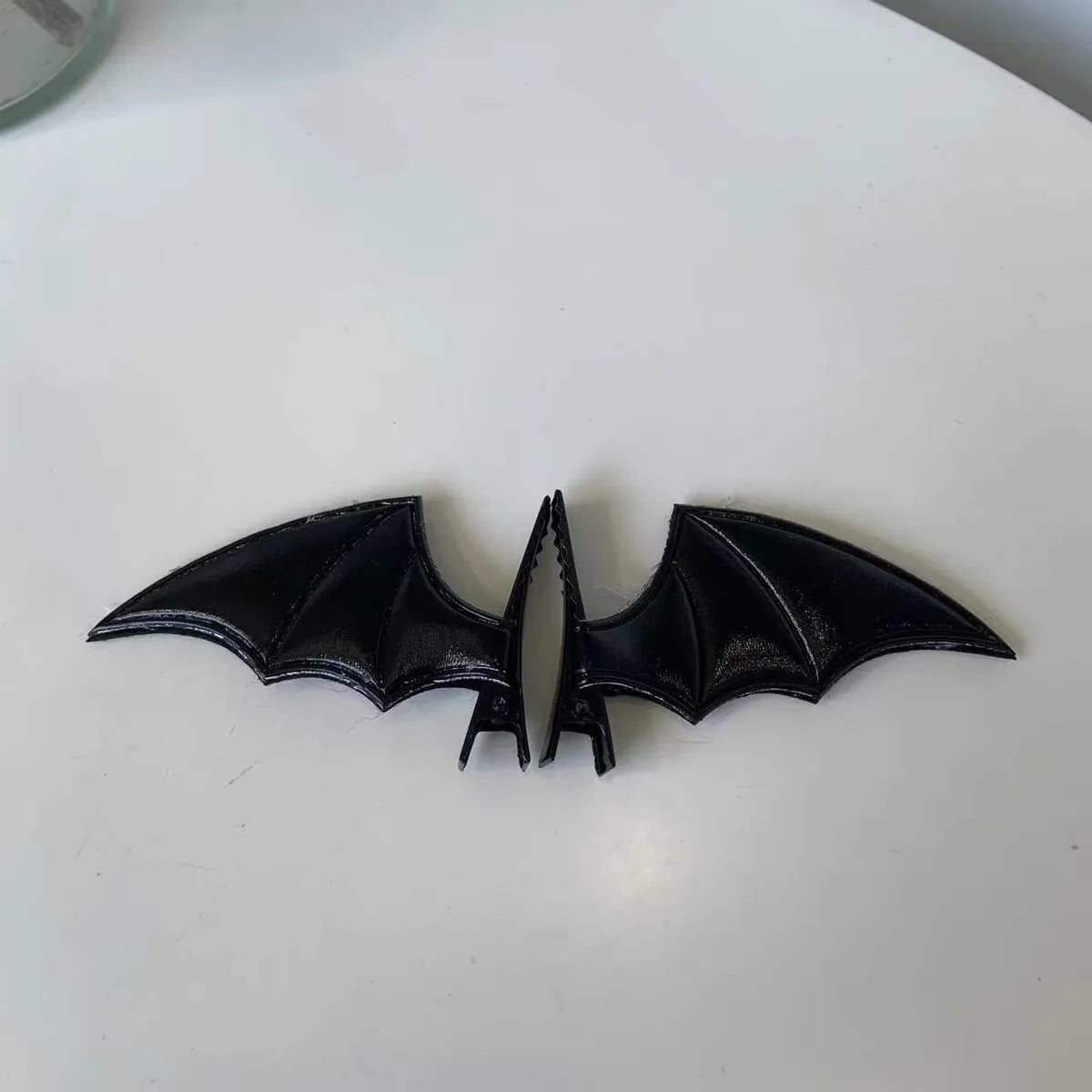 Women'S Cool Style Bat Pu Leather Hair Clip