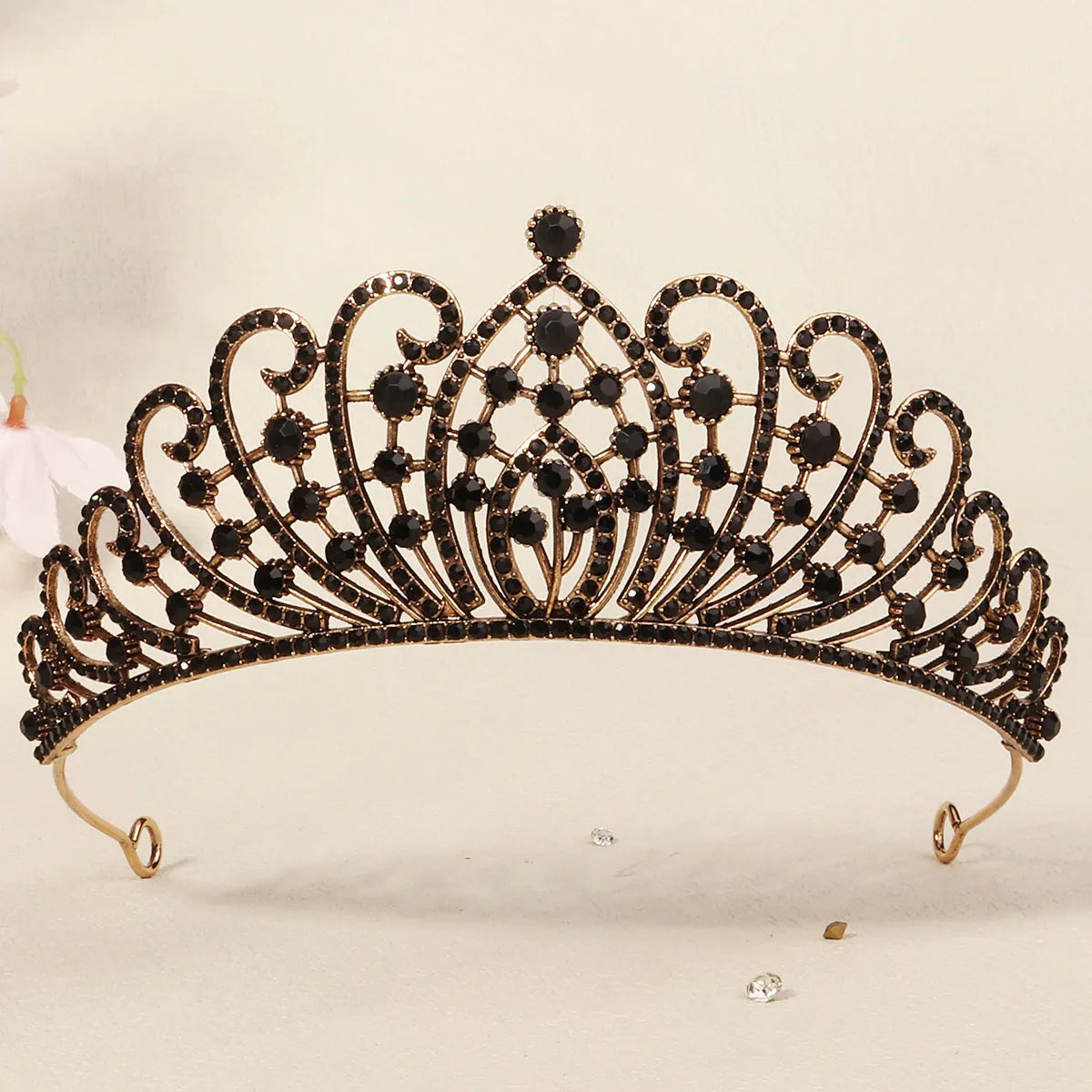 Women'S Cool Style Crown Alloy Inlay Rhinestones Pearl Crown