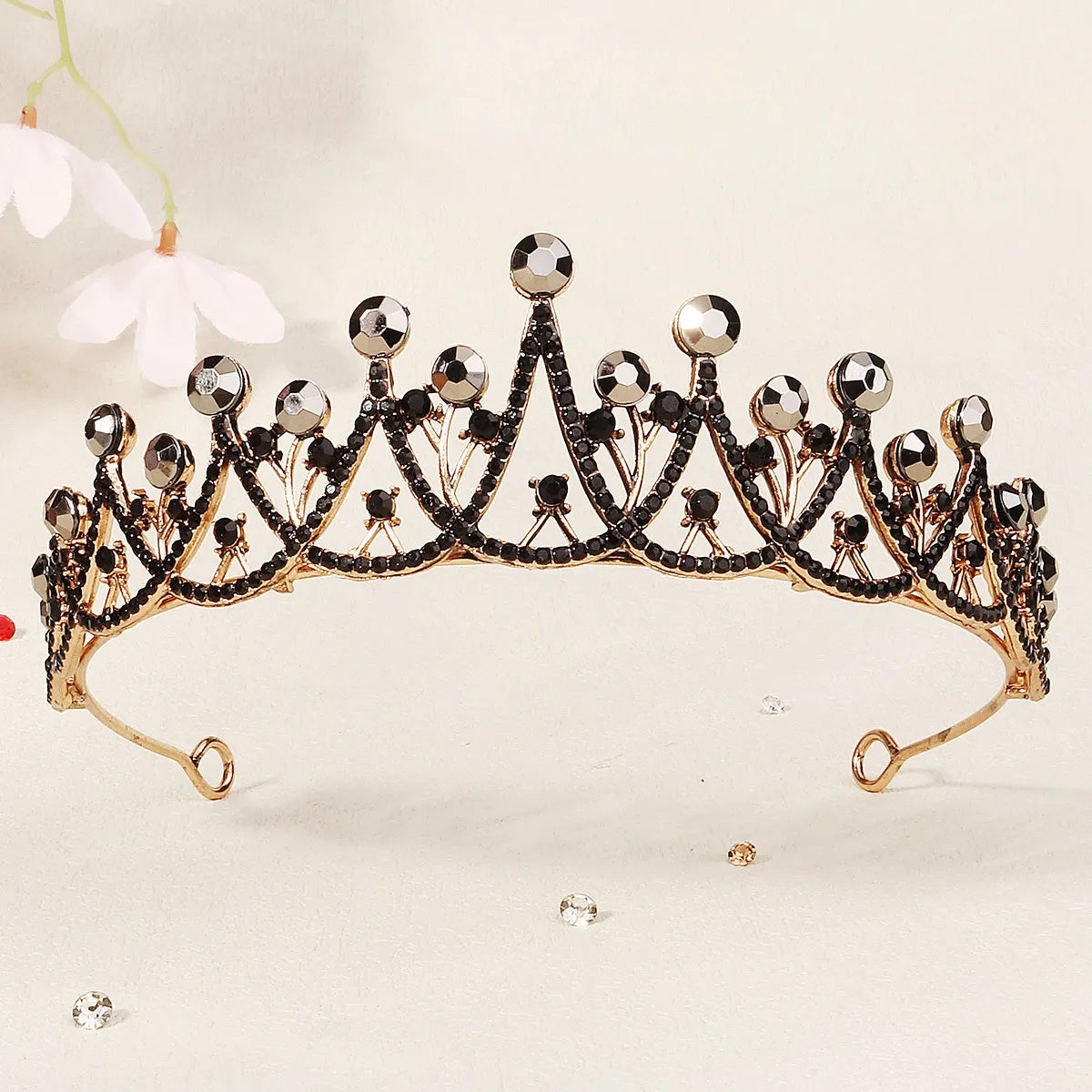 Women'S Cool Style Crown Alloy Inlay Rhinestones Pearl Crown