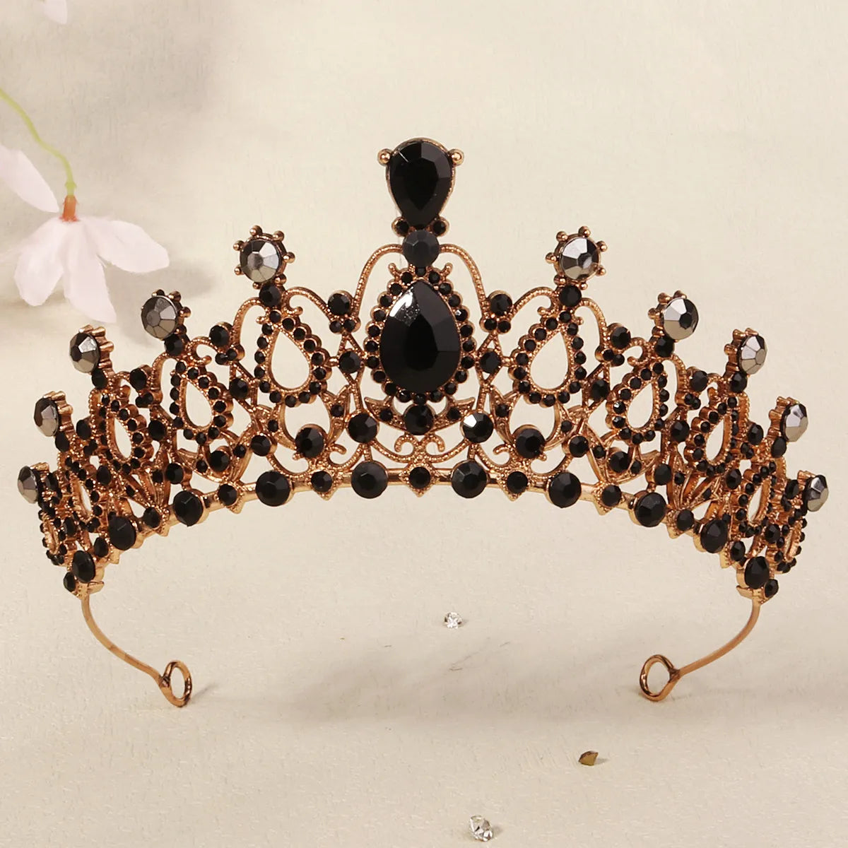 Women'S Cool Style Crown Alloy Inlay Rhinestones Pearl Crown