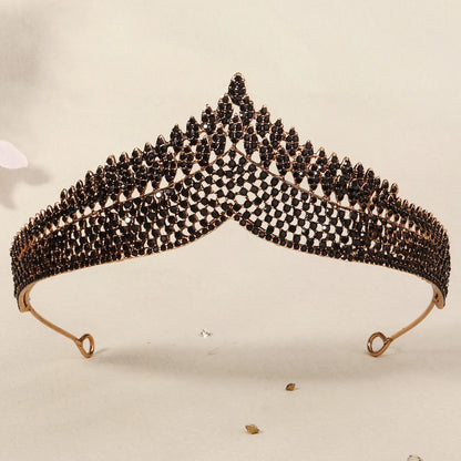 Women'S Cool Style Crown Alloy Inlay Rhinestones Pearl Crown