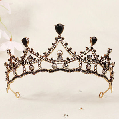 Women'S Cool Style Crown Alloy Inlay Rhinestones Pearl Crown