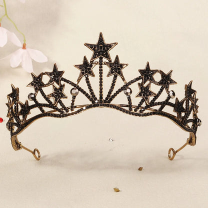 Women'S Cool Style Crown Alloy Inlay Rhinestones Pearl Crown