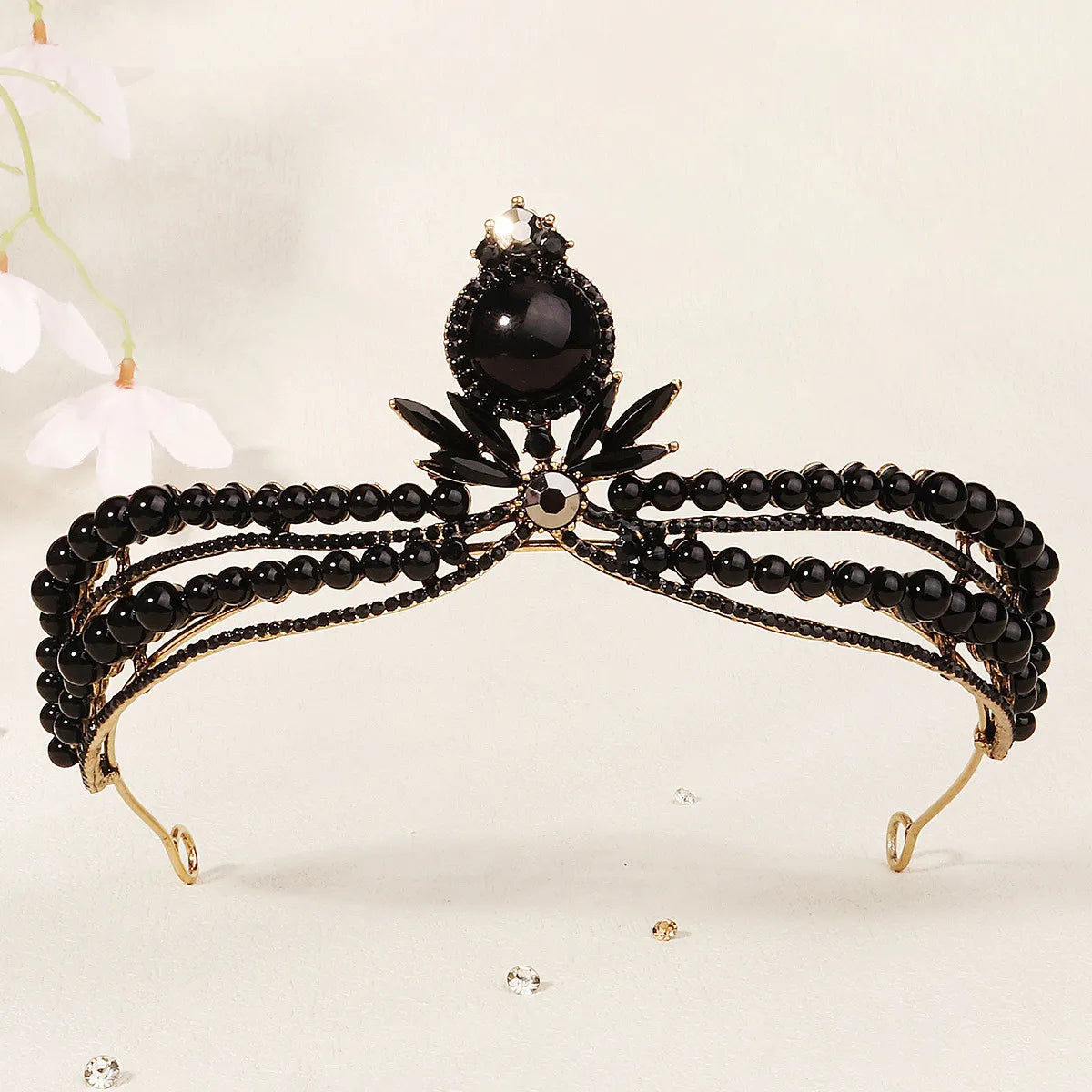 Women'S Cool Style Crown Alloy Inlay Rhinestones Pearl Crown