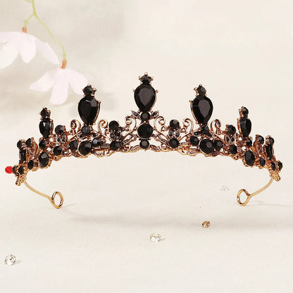 Women'S Cool Style Crown Alloy Inlay Rhinestones Pearl Crown