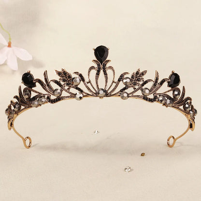 Women'S Cool Style Crown Alloy Inlay Rhinestones Pearl Crown