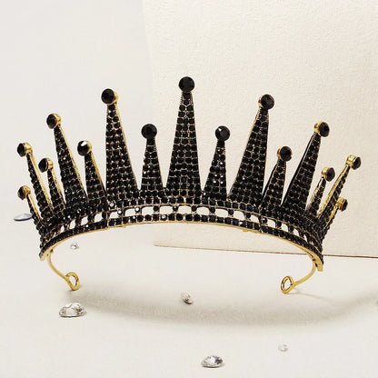 Women'S Cool Style Crown Alloy Inlay Rhinestones Pearl Crown