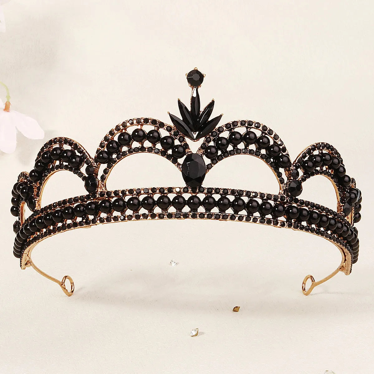 Women'S Cool Style Crown Alloy Inlay Rhinestones Pearl Crown