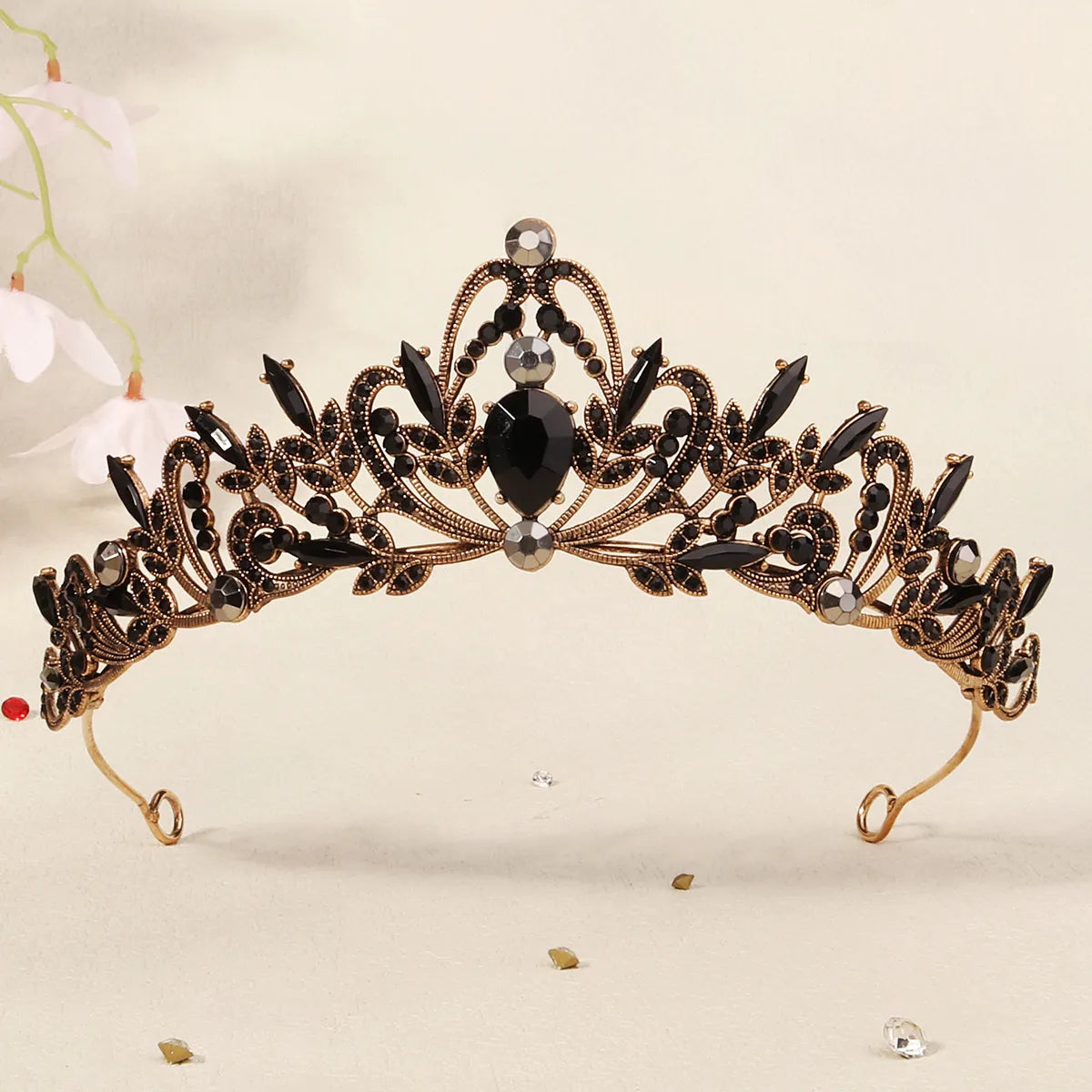 Women'S Cool Style Crown Alloy Inlay Rhinestones Pearl Crown