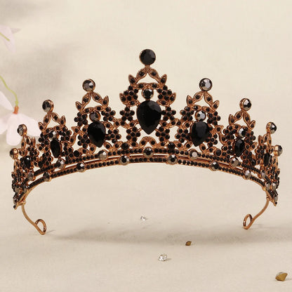 Women'S Cool Style Crown Alloy Inlay Rhinestones Pearl Crown