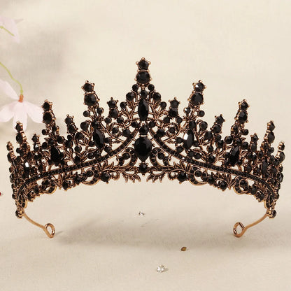 Women'S Cool Style Crown Alloy Inlay Rhinestones Pearl Crown