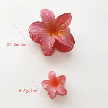 Women'S Cute Basic Sweet Flower Plastic Hair Claws