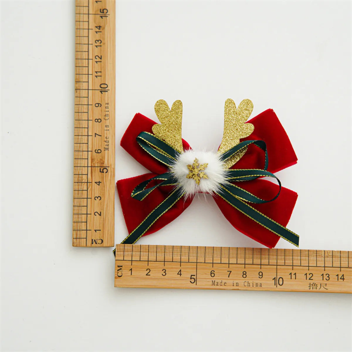 Women'S Cute Bow Knot Elk Cloth Handmade Hair Clip