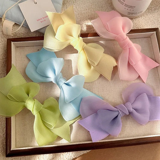 Women'S Cute Bow Knot Gauze Hair Clip