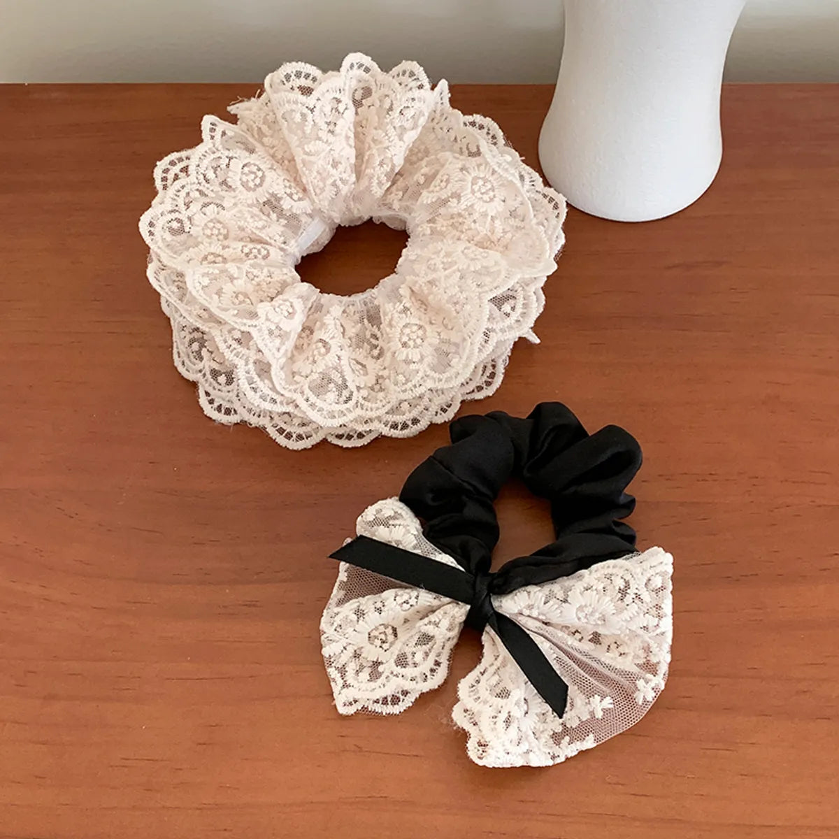 Women'S Cute Bow Knot Lace Lace Hair Tie