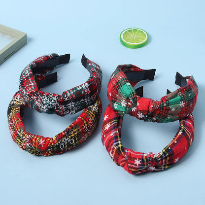 Women'S Cute Bow Knot Snowflake Cloth Hair Band