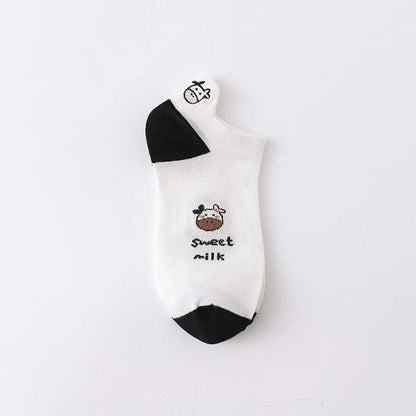 Women'S Cute Cartoon Cotton Embroidery Socks