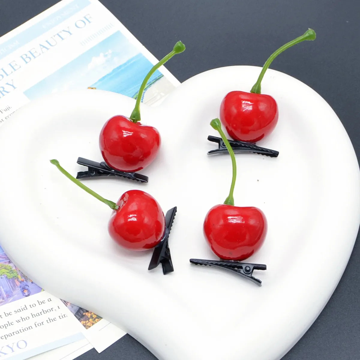 Women'S Cute Cherry Resin Epoxy Hair Clip