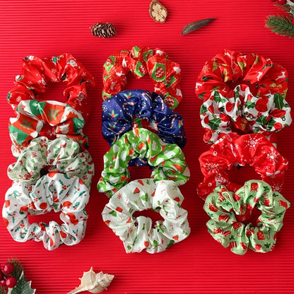 Women'S Cute Christmas Tree Christmas Socks Snowflake Cloth Hair Tie