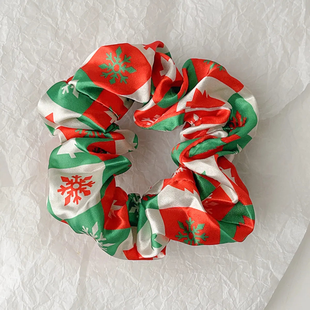 Women'S Cute Christmas Tree Christmas Socks Snowflake Cloth Hair Tie