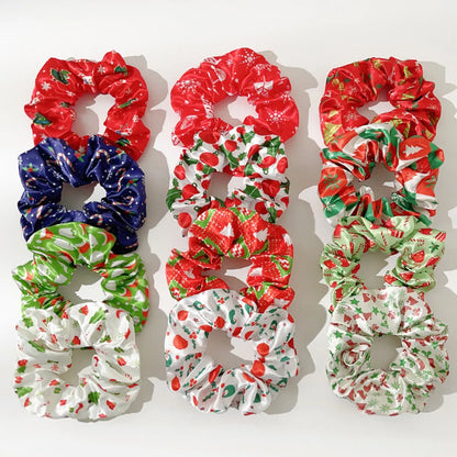 Women'S Cute Christmas Tree Christmas Socks Snowflake Cloth Hair Tie