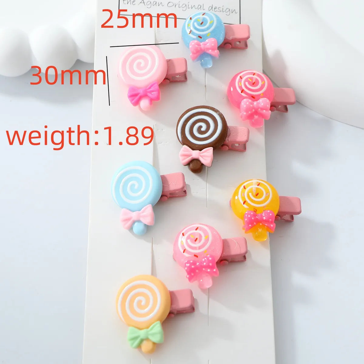 Women'S Cute Color Block Resin Inlay Resin Hair Clip