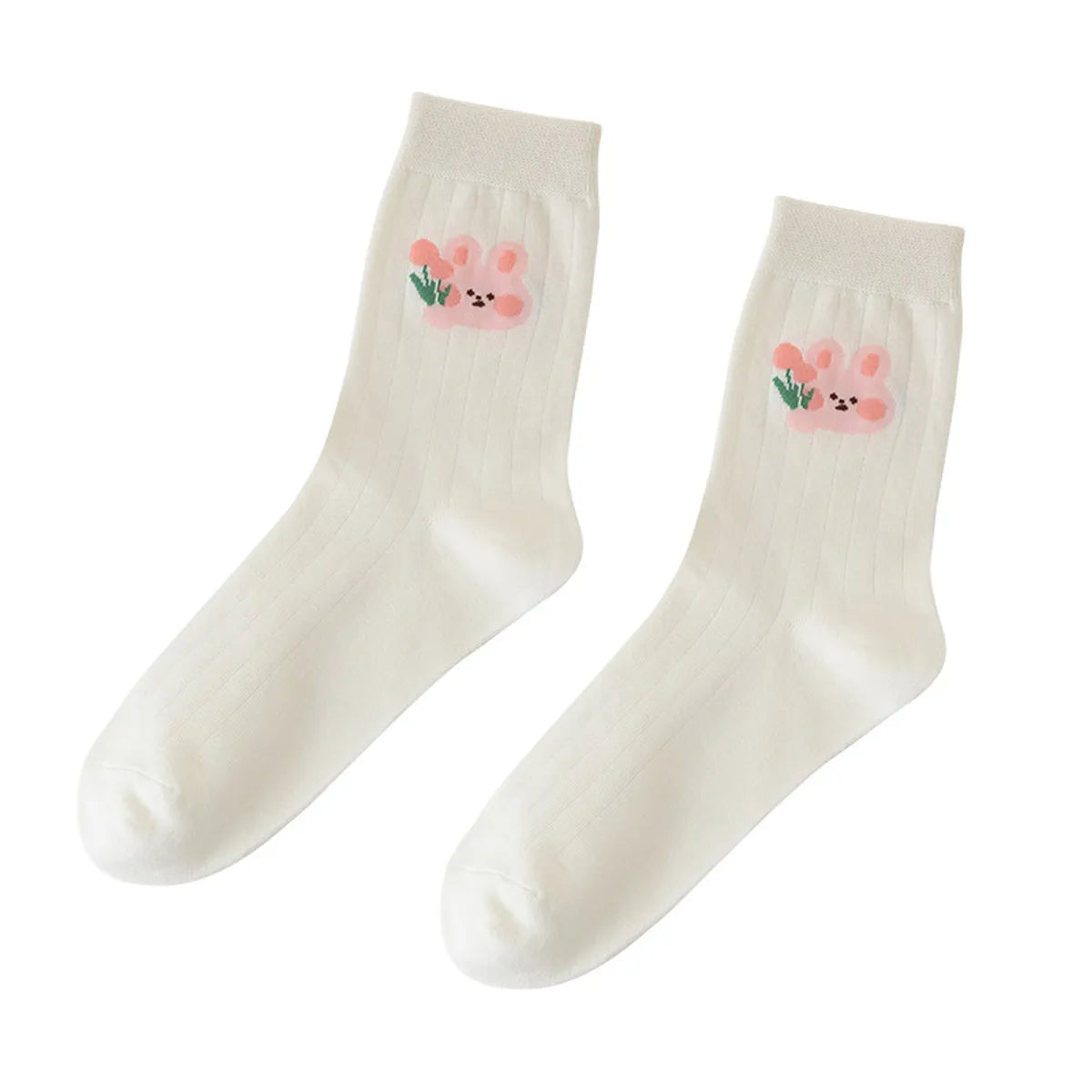 Women'S Cute Flower Nylon Cotton Ankle Socks A Pair