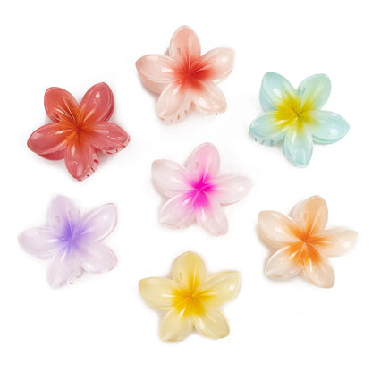 Women'S Cute Flower Plastic Resin Stoving Varnish Hair Claws