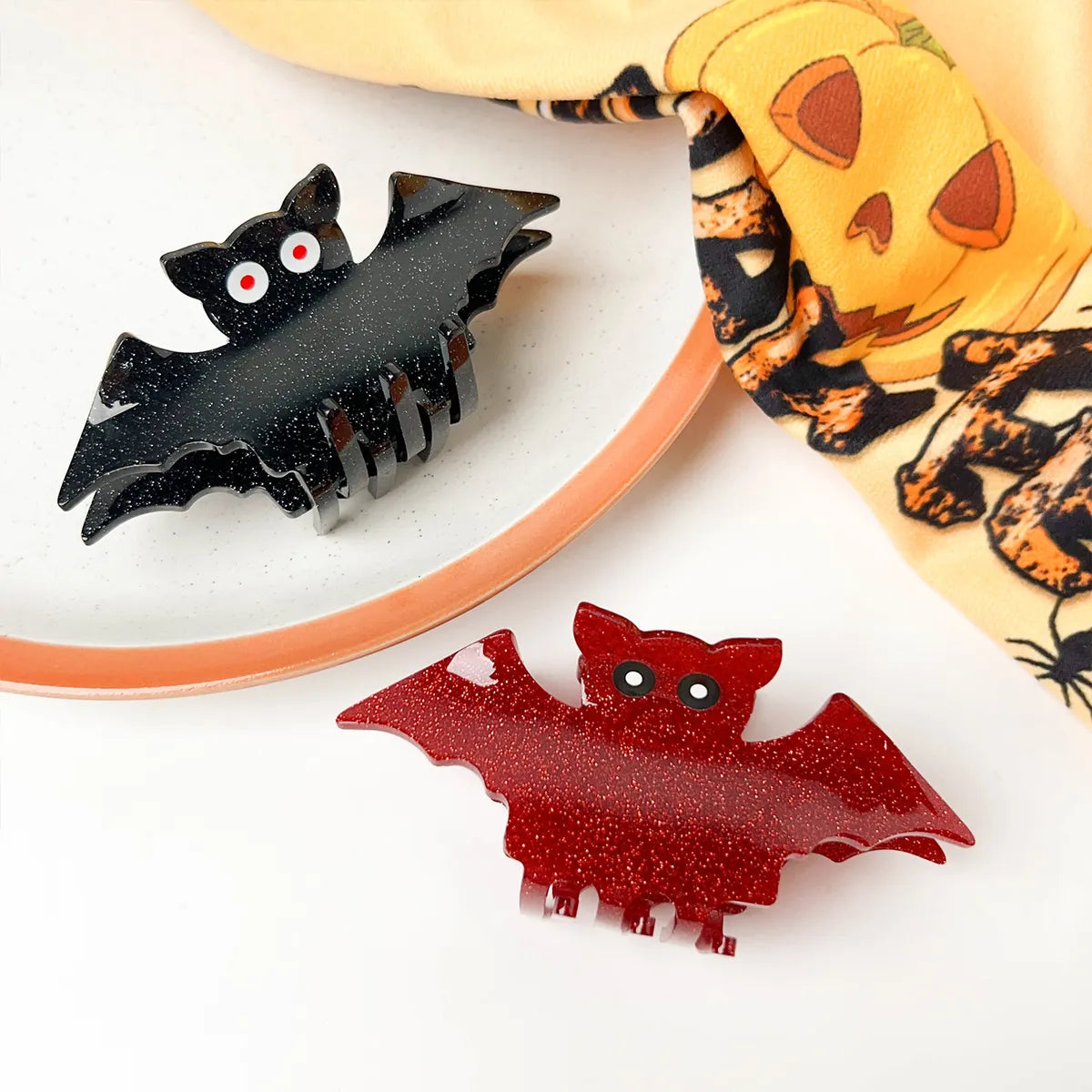 Women'S Cute Funny Halloween Pattern Arylic Hair Claws