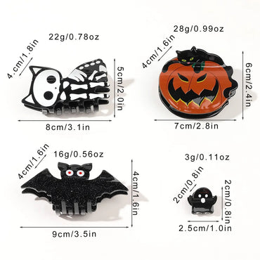 Women'S Cute Funny Halloween Pattern Arylic Hair Claws