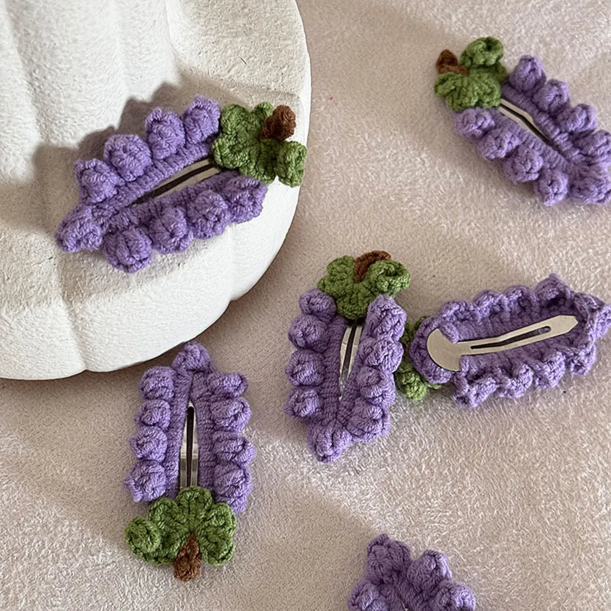 Women'S Cute Grape Cloth Hair Clip