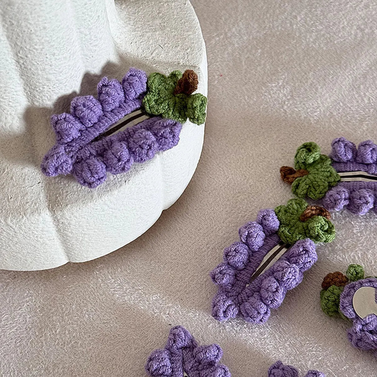 Women'S Cute Grape Cloth Hair Clip