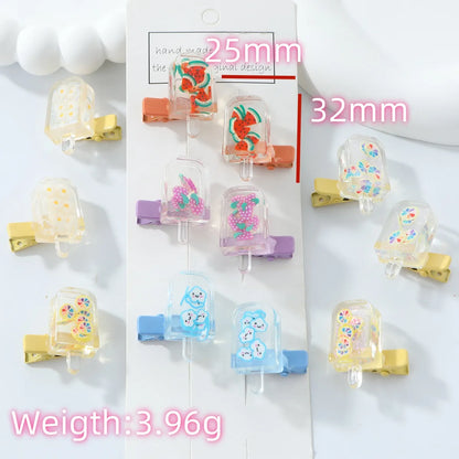 Women'S Cute Ice Cream Arylic Alloy Hair Clip