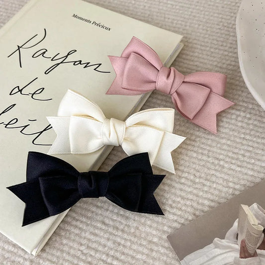 Women'S Cute Korean Style Bow Knot Cloth Hair Clip