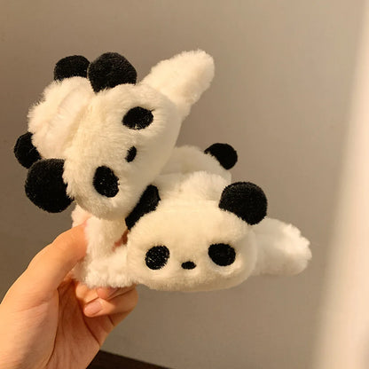 Women'S Cute Panda Plush Hair Claws