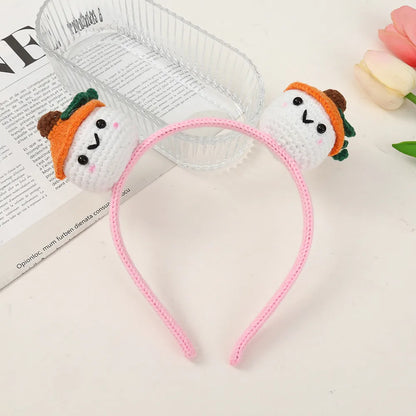 Women'S Cute Pumpkin Snowman Skull Yarn Hair Band