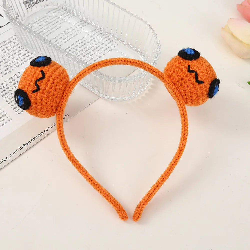 Women'S Cute Pumpkin Snowman Skull Yarn Hair Band