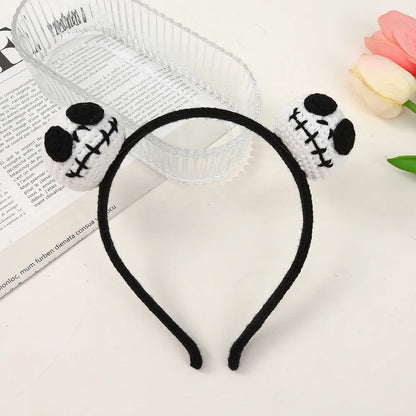 Women'S Cute Pumpkin Snowman Skull Yarn Hair Band