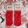 Women'S Cute Santa Claus Bear Snowflake Cotton Crew Socks