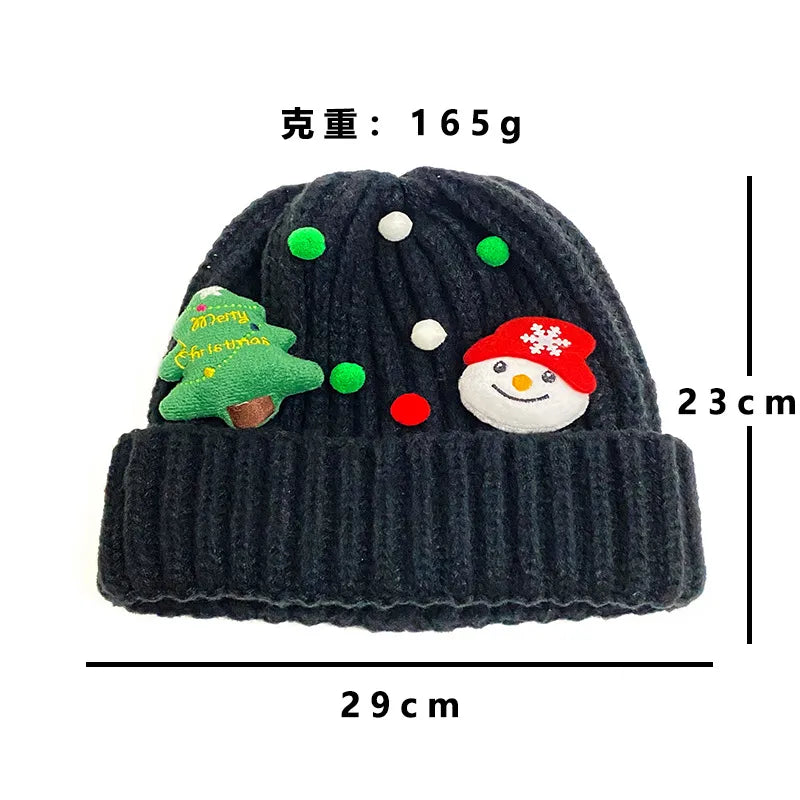 Women'S Cute Santa Claus Eaveless Wool Cap