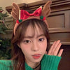 Women'S Cute Sweet Antlers Cloth Hair Clip Hair Band