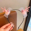 Women'S Cute Sweet Antlers Cloth Hair Clip Hair Band