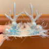 Women'S Cute Sweet Antlers Cloth Hair Clip Hair Band