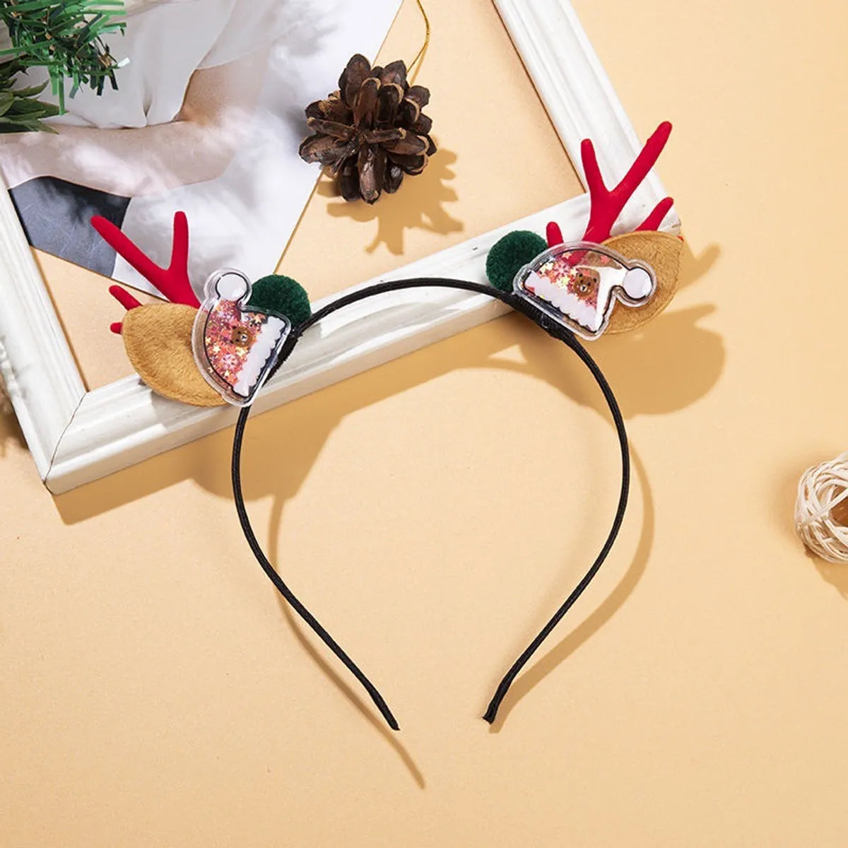 Women'S Cute Sweet Antlers Cloth Hair Clip Hair Band